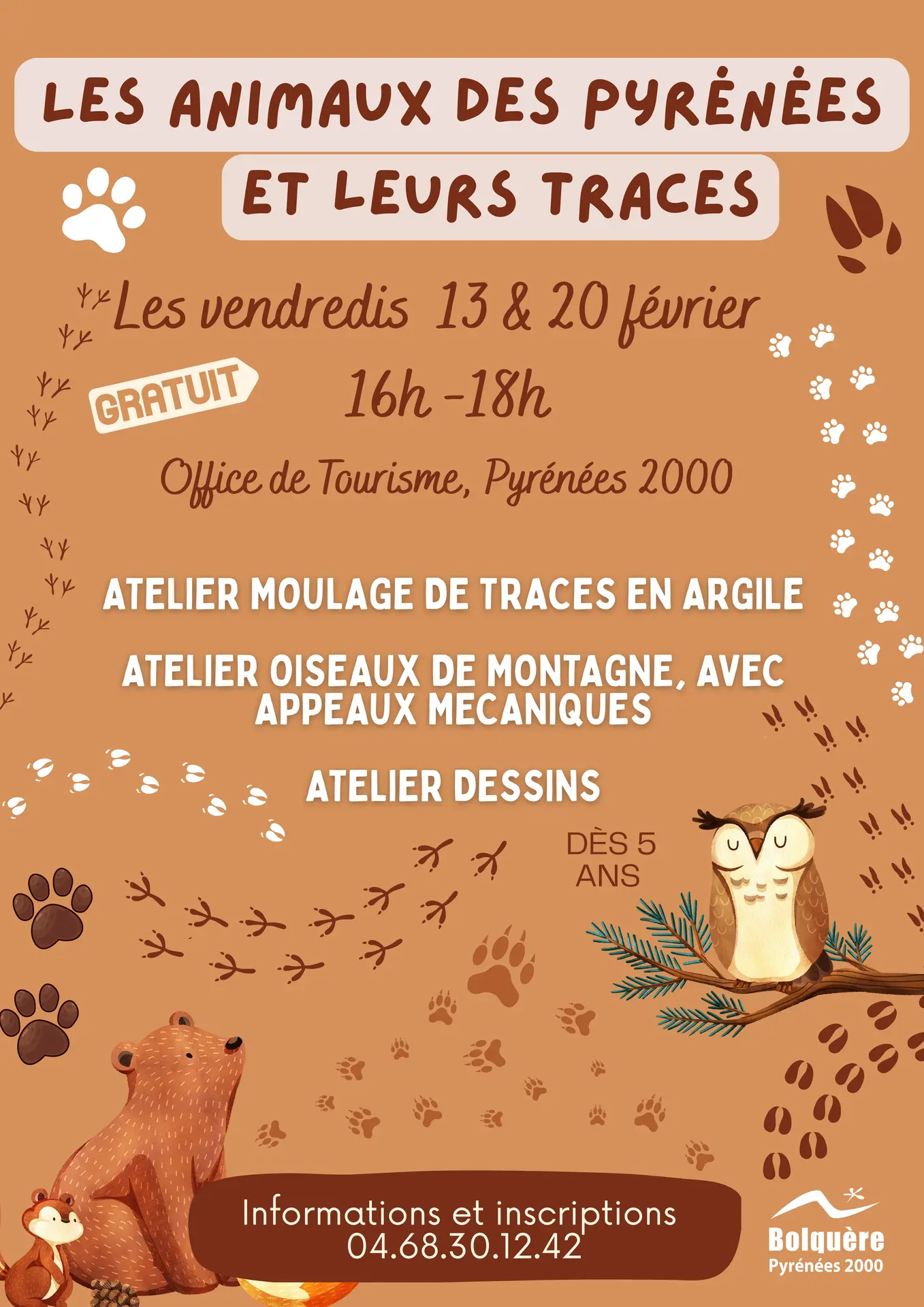 Bolquère - 20 février - Atelier sur les animaux des Pyrénées : Apprenez en vous amusant !