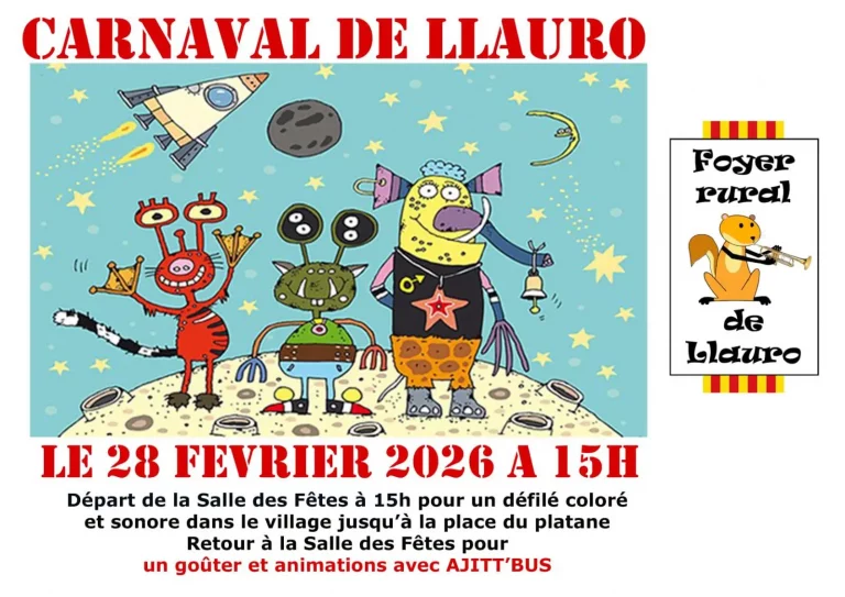 Carnaval à Llauro 2026 : Un moment festif et haut en couleurs