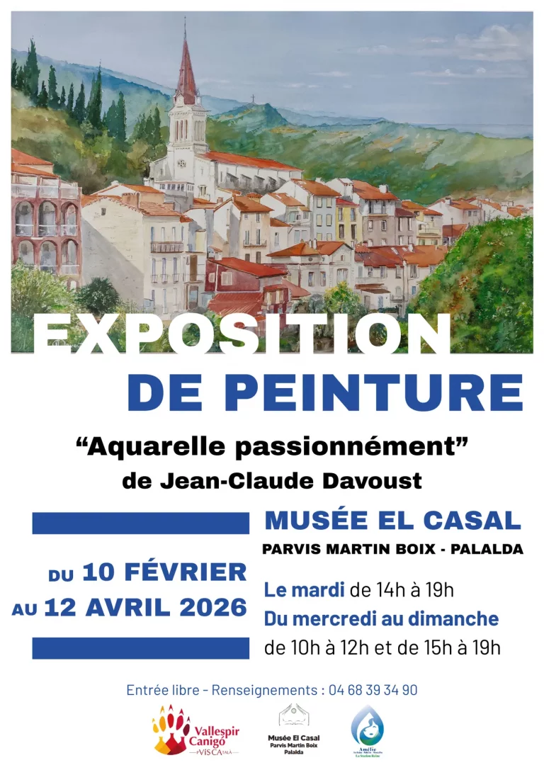 Amélie-les-Bains février-avril 2026 : Exposition Aquarelle au Musée El Casal