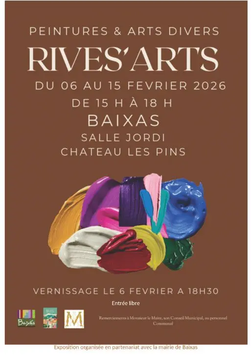 Exposition Rives'Arts à Baixas (6-15 février 2026) - Plongée dans l'Art Local