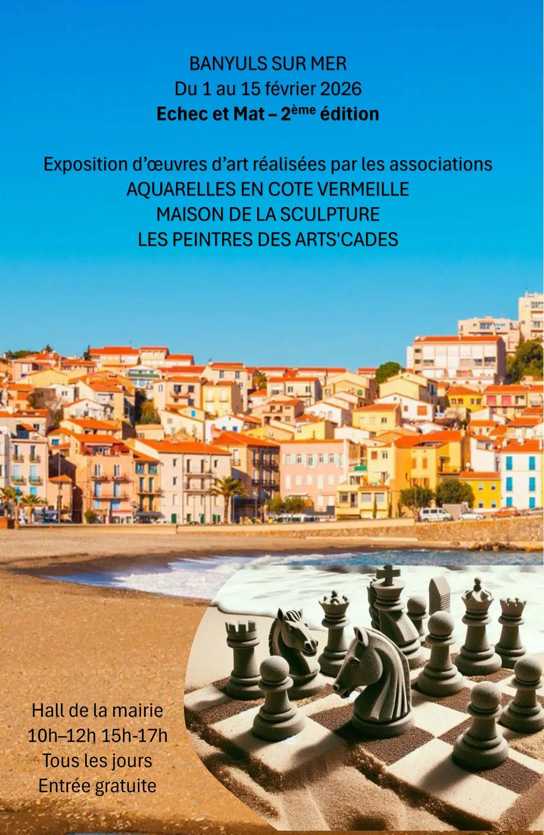 Exposition à Banyuls-sur-Mer du 1er au 15 février : Echec et Mat, un rendez-vous artistique incontournable