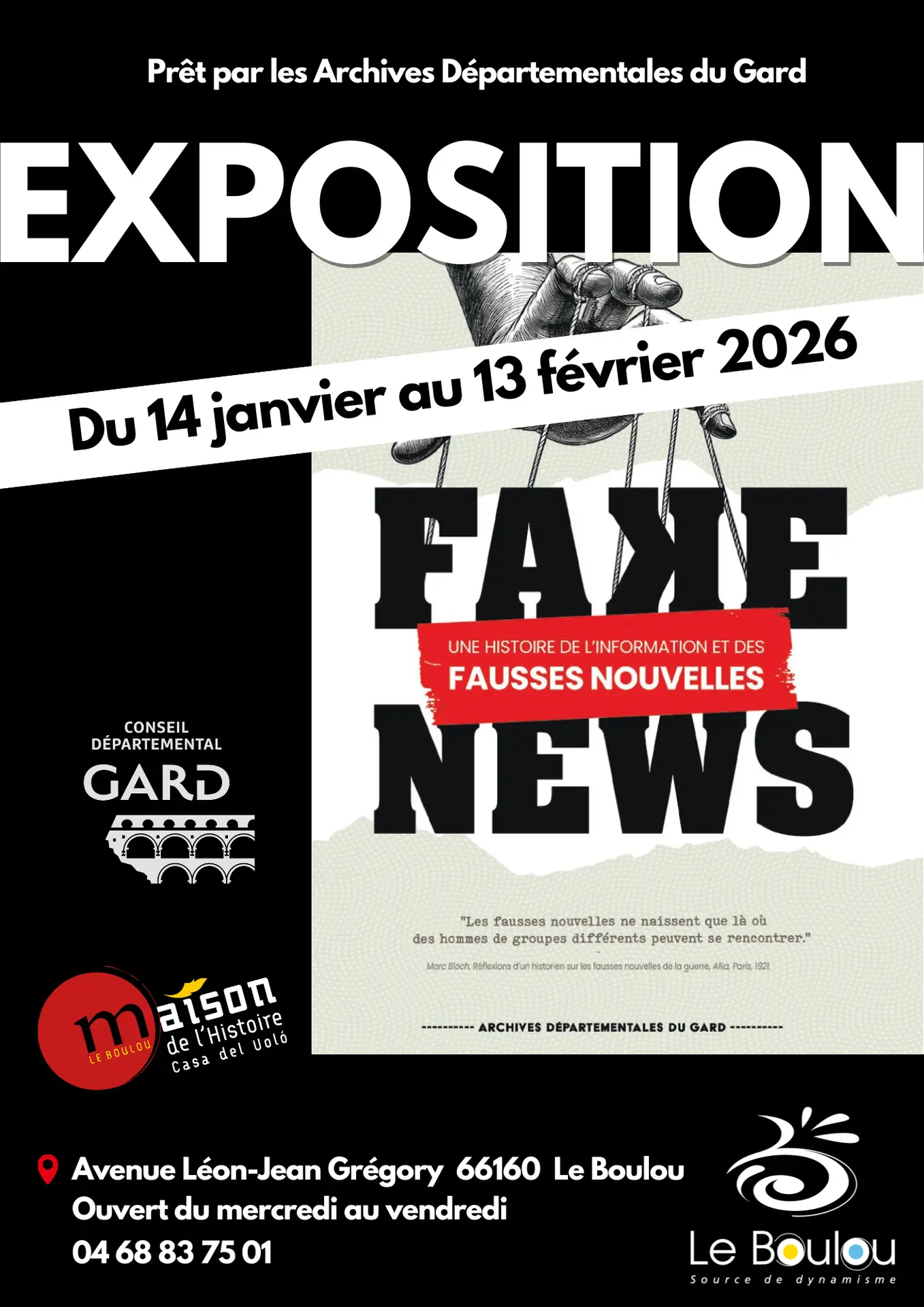 Le Boulou - Janvier 2026 - Exposition Fake News - Explorez l'histoire de la désinformation
