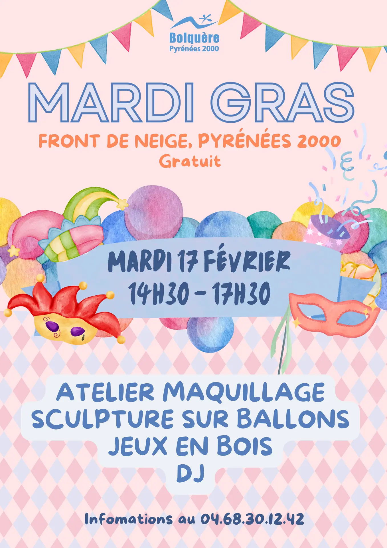 Mardi Gras à Bolquère le 17 février 2026 : une fête familiale en station
