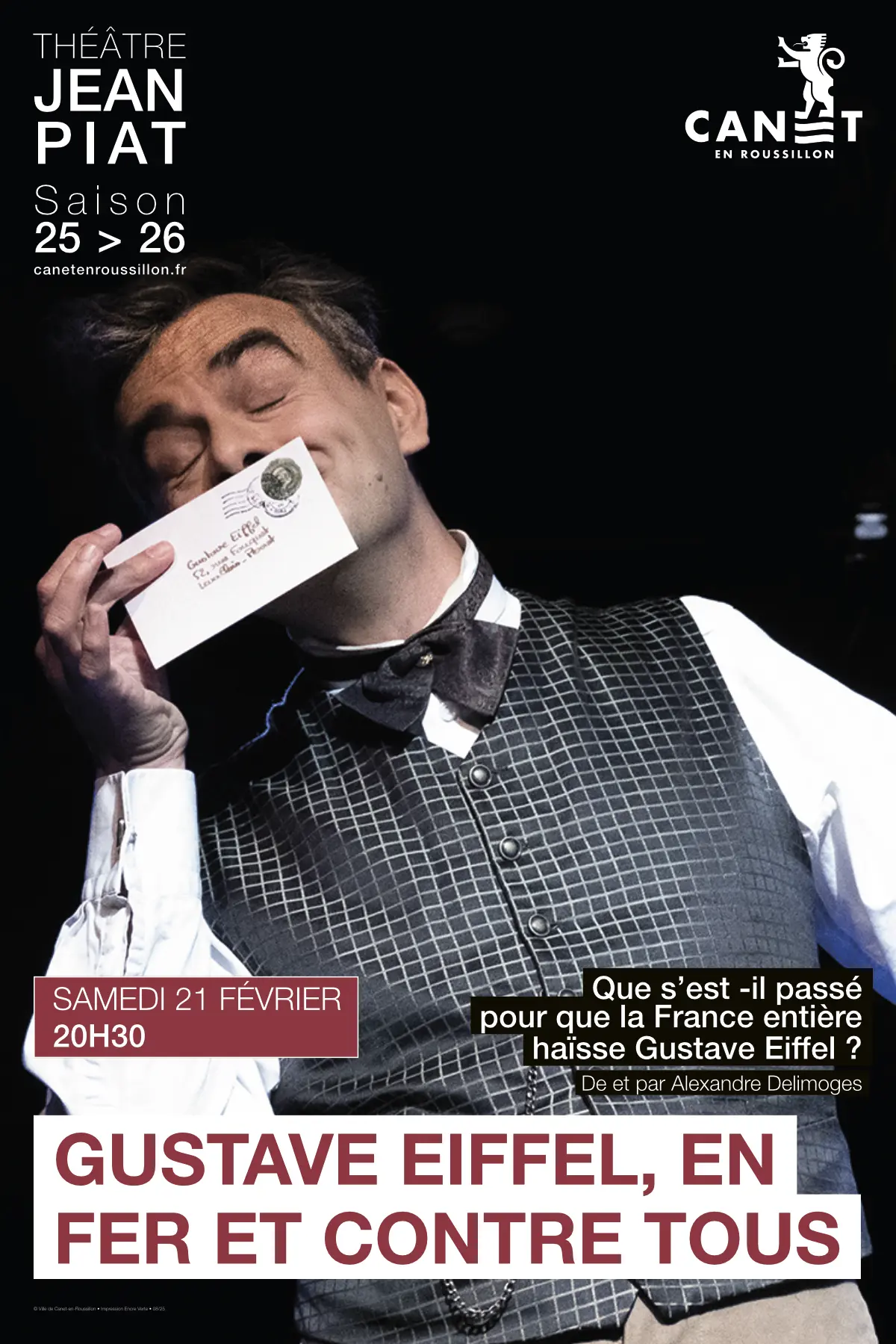 Canet-en-Roussillon - 21 février - Pièce de théâtre sur Gustave Eiffel