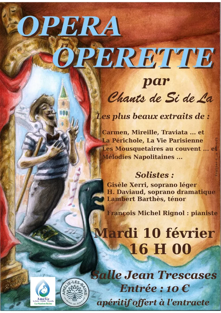 Récital d'Opérettes à Amélie-les-Bains - Une balade musicale le 10 février