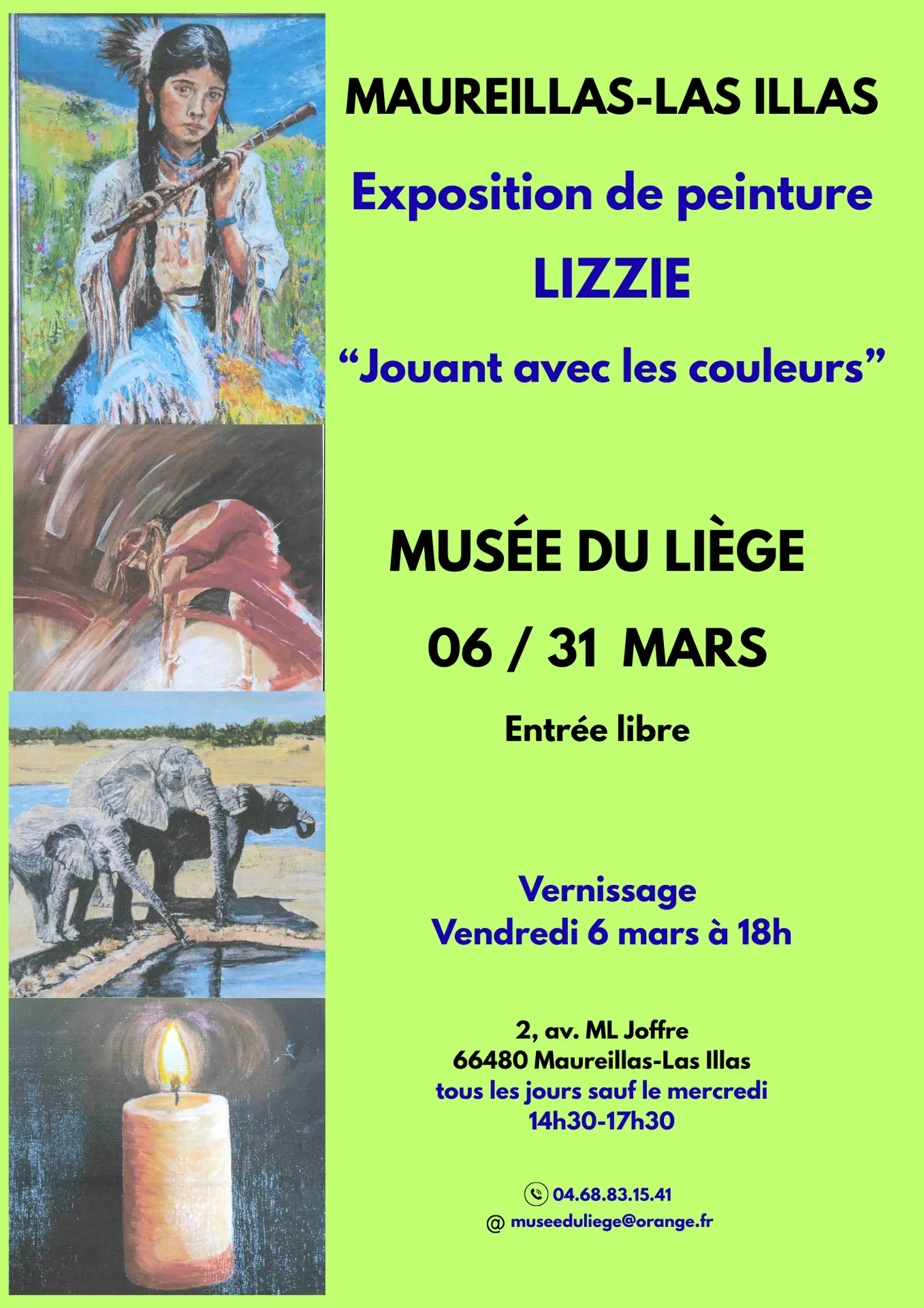 Maureillas-las-Illas, mars : Exposition de peinture par Lizzy, une immersion colorée