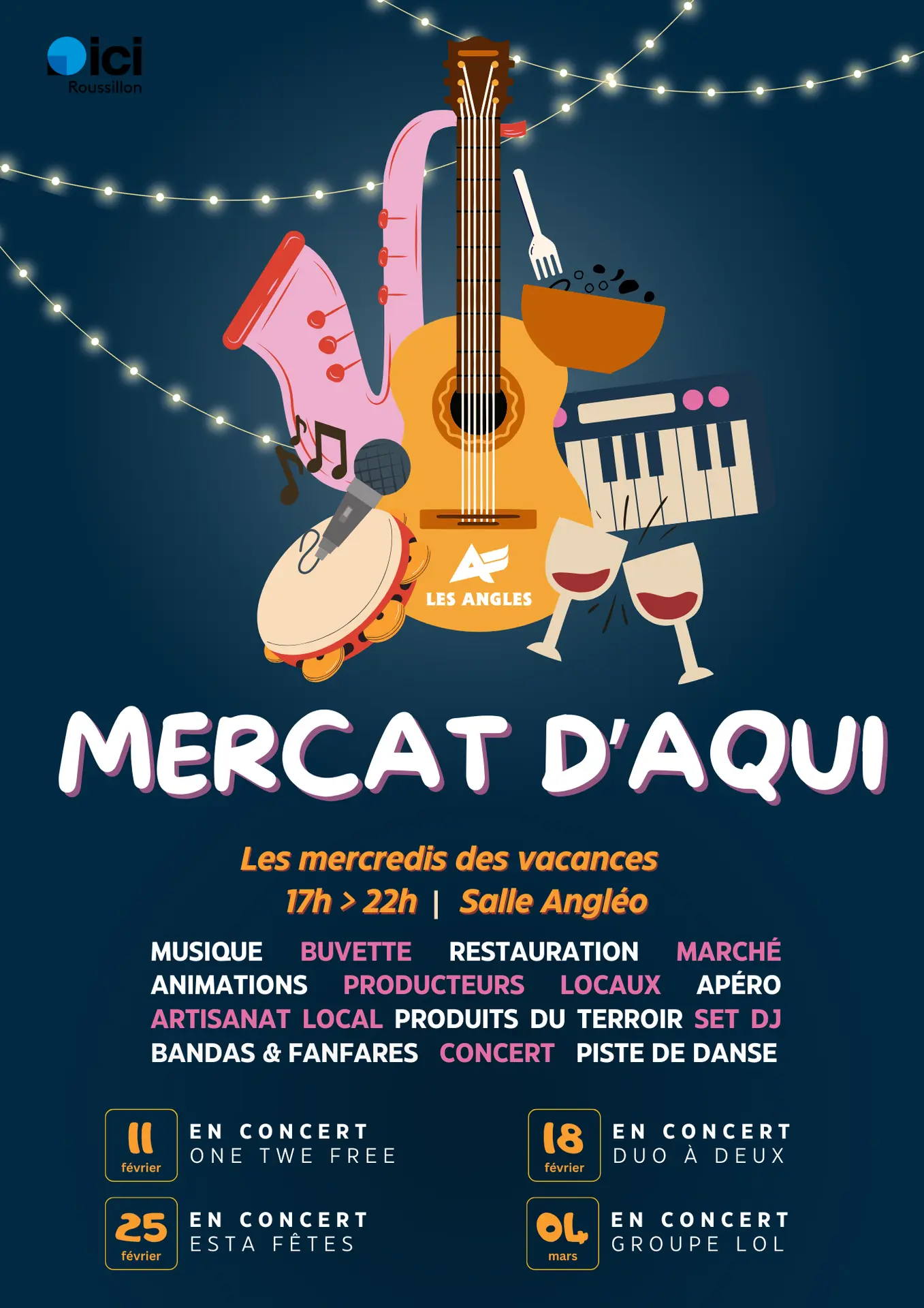 Le Mercat d'Aqui aux Angles 2026 : Artisanat, gastronomie et concert sous les étoiles