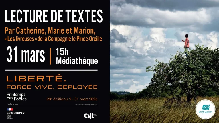 Saint-Cyprien, 31 mars : 28ème Printemps des Poètes - Ode à la Liberté