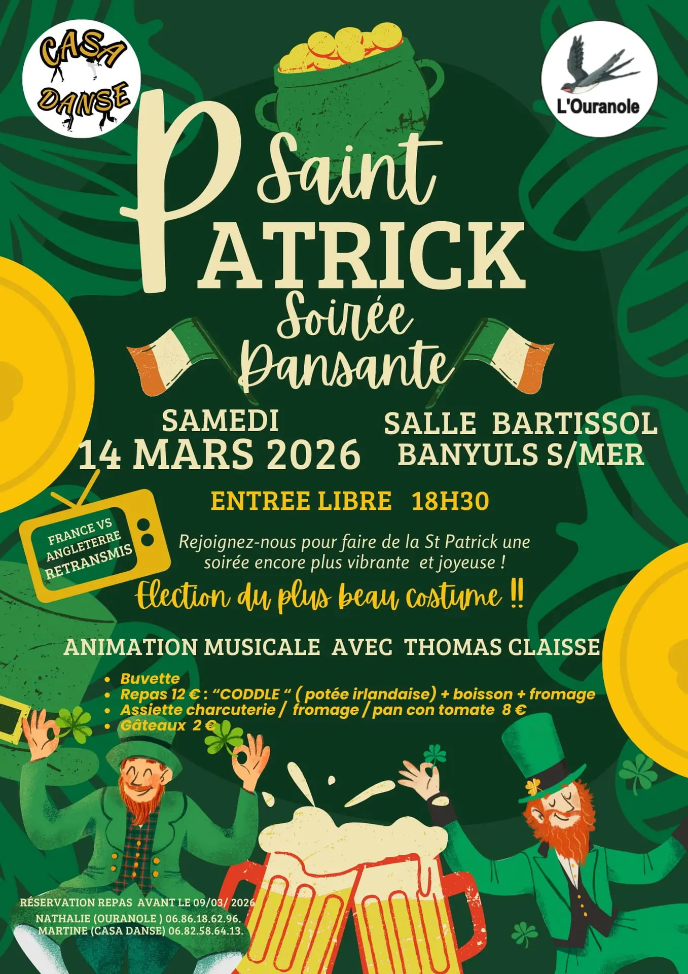 Fête de la Saint-Patrick à Banyuls-sur-Mer - 14 mars 2023 : Musique, ambiance et traditions irlandaises !