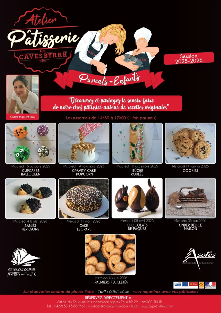 Ateliers Pâtisserie à Thuir : Rendez-vous gourmand en famille aux Caves Byrrh