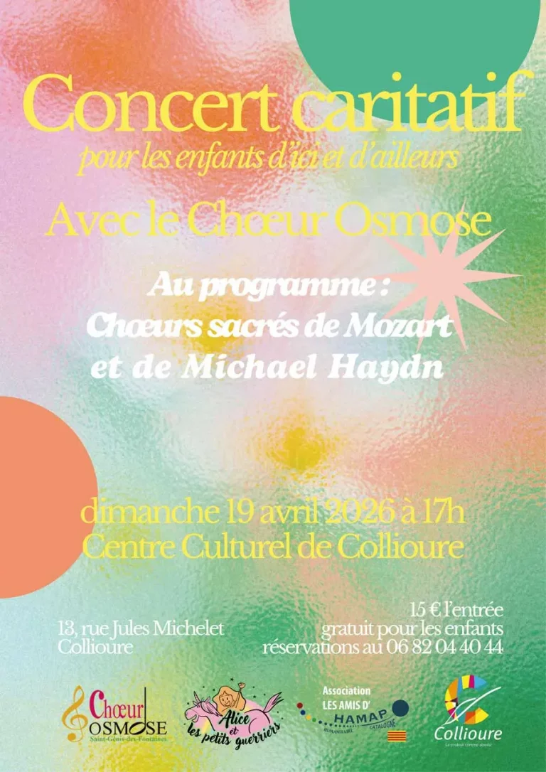 Concert caritatif à Collioure le 19 avril : une soirée musicale pour une noble cause