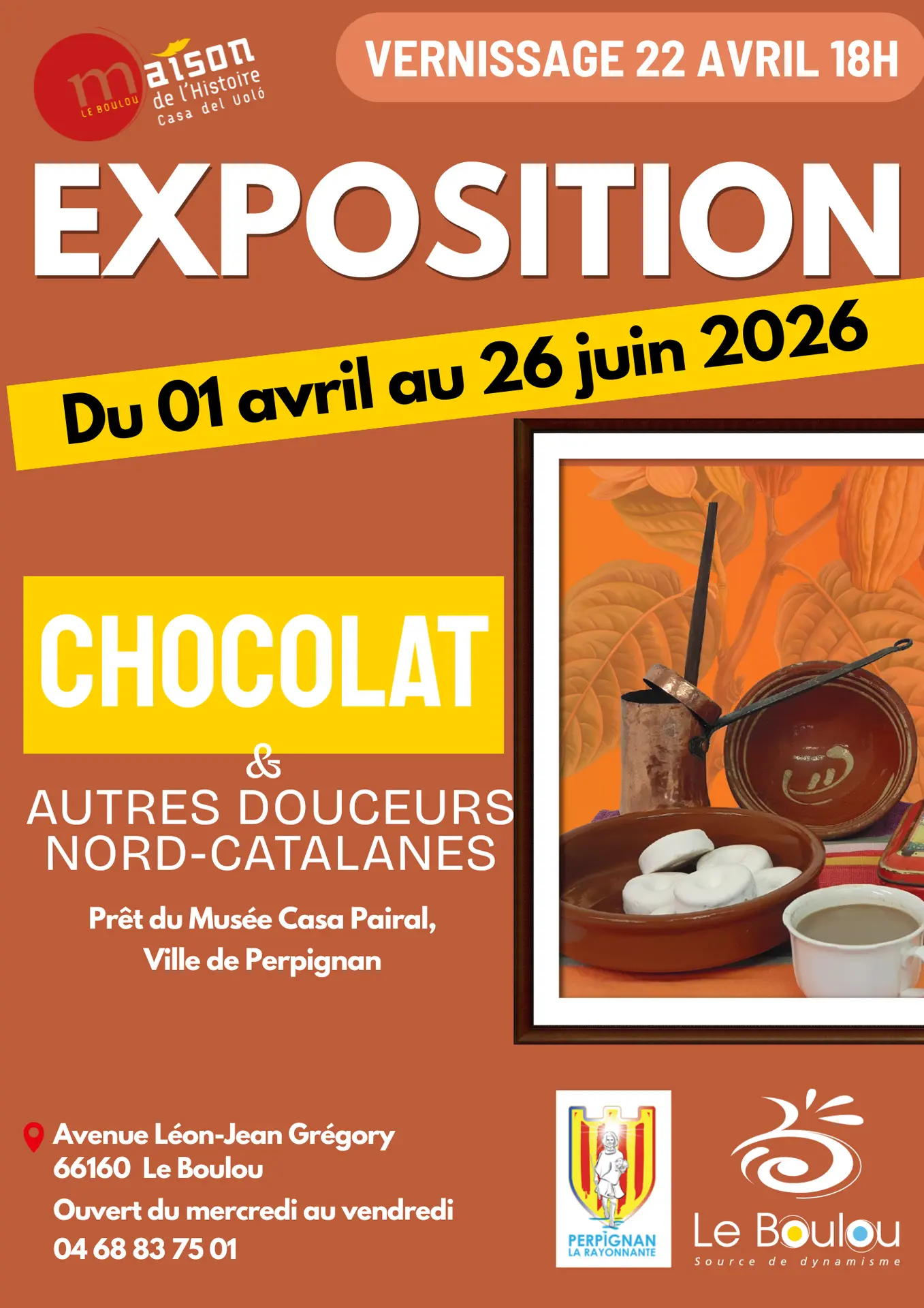 Le Boulou - Avril à Juin 2026 - Exposition chocolat et confiseries nord-catalanes !