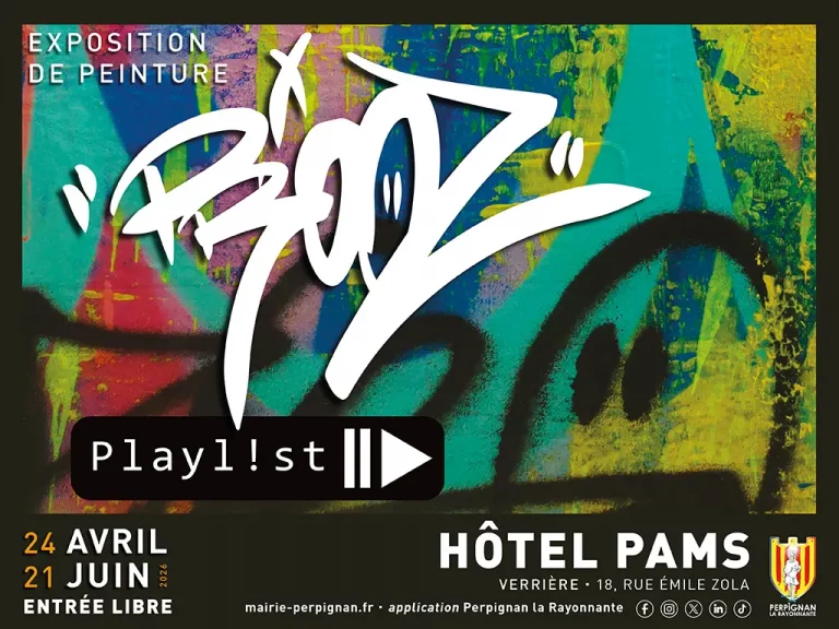 Perpignan, du 24 avril au 21 juin : Exposition « Playl!st » de PROOZ à l’Hôtel Pams