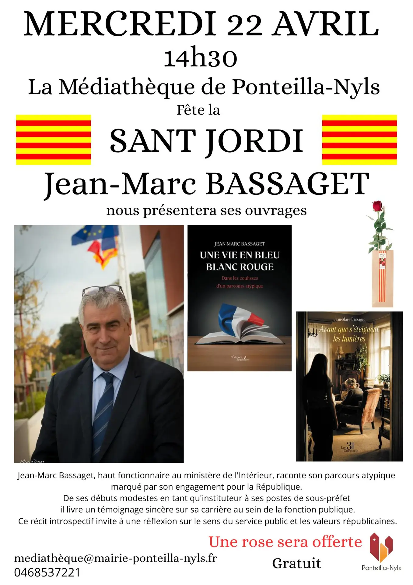 Sant Jordi à Ponteilla – 22 avril : Journée littéraire et créative en famille
