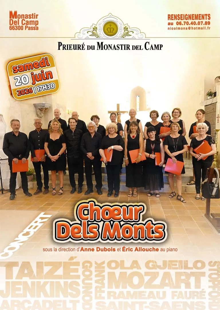 Concert du Choeur dels Monts à Passa le 20 juin 2025 : Immersion musicale et patrimoine