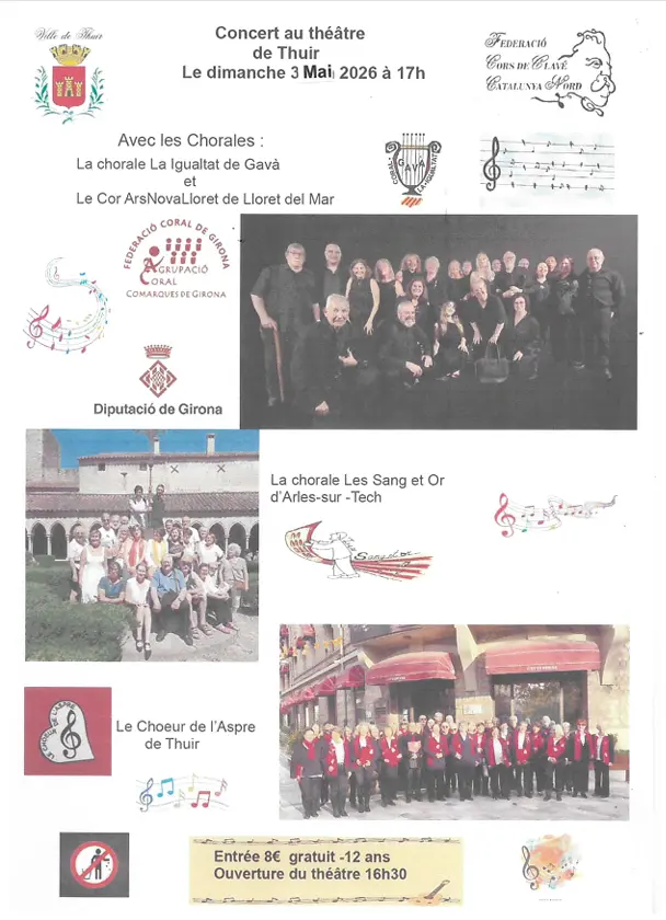 Thuir - 3 mai - Concert de Chorales : Un moment musical d'exception