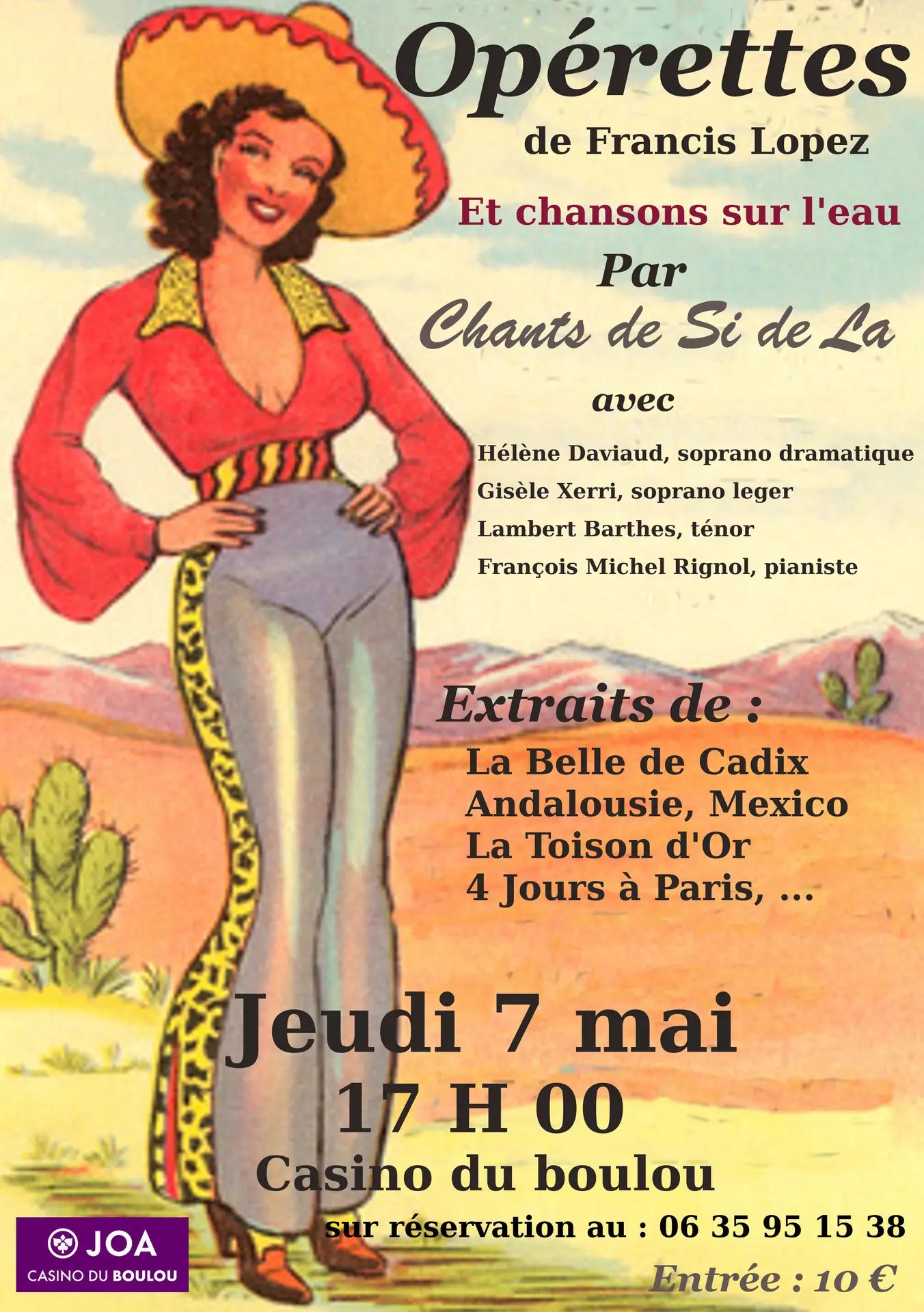 Le Boulou - 7 mai - Concert d'opérettes de Francis Lopez : Une soirée musicale incontournable