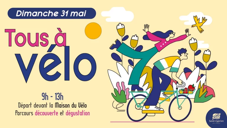 Tous à vélo à Saint-Cyprien le 31 mai : une balade gourmande et conviviale